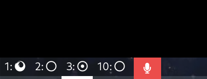 The statusbar showing an icon with a red background that stands out.